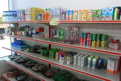 a store shelf filled with lots of toothbrushes at Ipoh Downtown Hotel in Ipoh