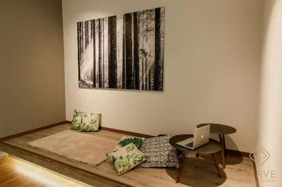 a room with a desk and a laptop on a table at L&P Boutique Residence by Verve (14 Pax) EECH40 in Ipoh