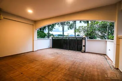 an empty room with a large window and a wooden floor at L&P Boutique Residence by Verve (14 Pax) EECH40 in Ipoh