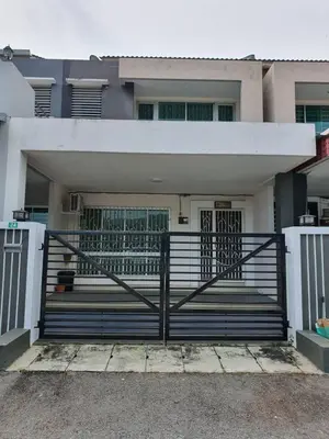a house with a gate in front of it at TRIPLE A Homestay in Ipoh