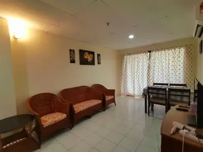 a waiting room with chairs and a table in a hospital at Pangkor Coral Bay Homestay 315 in Pangkor