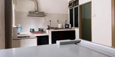 a kitchen with a sink and a counter top at Cameron Magpie House in Ringlet