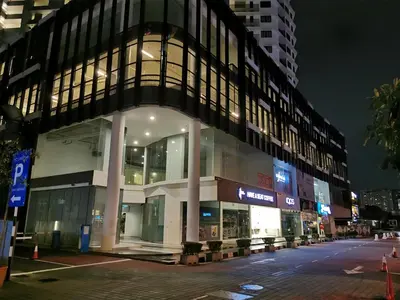 a building on a city street at night at Landmark Stunning High Floor Coast View Studio #Netflix #Fast Wifi in Tanjong Tokong