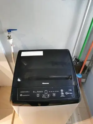 a black toaster oven sitting on top of a table at Cozy NEAR-BEACH Apartment ~The Napping House \u6d77\u6ee8\u516c\u5bd3~ in Batu Ferringhi