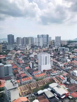 a city with many buildings and buildings at Tropicana 218 Macalister Water Purifier High Floor in George Town