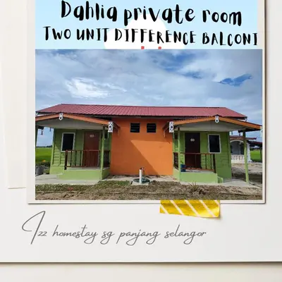 a picture of a house with the words policy private room two unit difference bedroom at Izz Homestay Sawah Padi Sungai Besar ! in Kampong Parit Ten