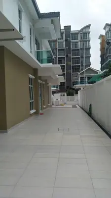 an empty courtyard of a building with tall buildings at HOMESTAY CAMERON HIGHLANDS GOLDEN HILL 5BR SEMI D GOLDEN HILLS NIGHT Market NO BBQ in Brinchang