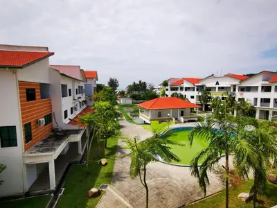 an aerial view of a resort at Happy homestay pulau pangkor in Kampong Sungai Udang