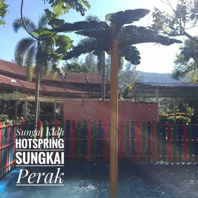a palm tree in front of a fence at Stayz Guesthouse in Sungkai