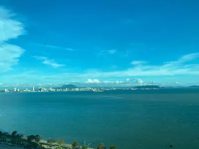a view of a large body of water at MARITIME SUITE DUPLEX PENANG- PEMANDANGAN LAUT in George Town