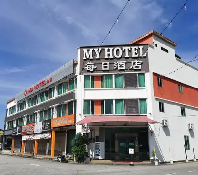 a hotel with a sign that reads my hotel at My Hotel Bukit Mertajam in Bukit Mertajam