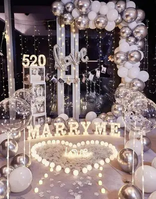 a anniversary display with champagne glasses and a happy anniversary sign at Loft Pano Seaview Suite 2 Bedroom by The Only Bnb in Jelutong