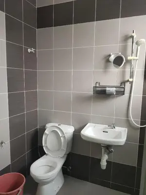 a bathroom with a toilet and a sink at Fong's Ipoh SImpang Pulai Homestay in Ipoh