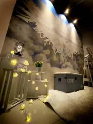 a room with an eagle mural on the wall at De cozy 5.0 Double storey (10-16 pax ++) in Ipoh