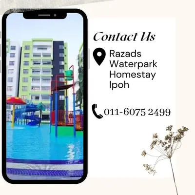 an iphone with a picture of a playground at Razads Waterpark Homestay Ipoh in Ipoh