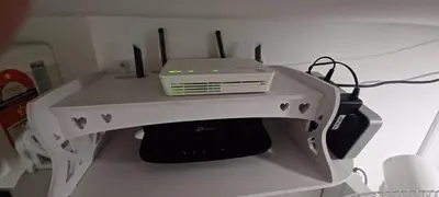 a white desk with a computer on top of it at SY Staycation - Apartment in Bayan Lepas