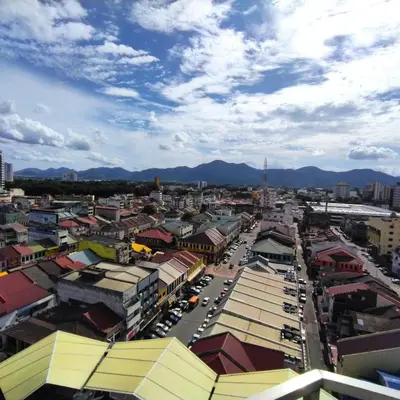 a view of a city with buildings and cars at Octagon Premium Ipoh Town Center 2BR 121 by Grab A Stay in Ipoh