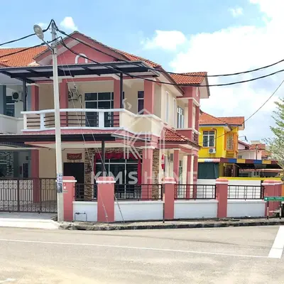 a building on the side of a street at Kim’s Home - Homey At Your Stay in Nibung Tebal