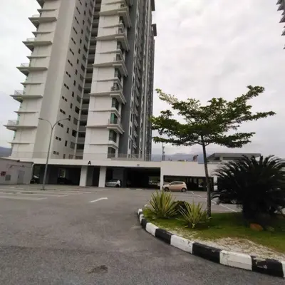 a large building with a parking lot in front of it at 191 Cozy Casa Kayangan 3BR 6pax by Grab A Stay in Ipoh