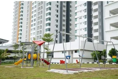 a playground in a park in front of a building at D' Homestay Meru Ipoh - Free WiFi in Ipoh