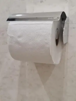 a roll of toilet paper on a holder in a bathroom at The Cove Hillside Condominium in Ipoh