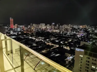 a view of a city skyline at night at Exclusive Studio/ 1~4pax/ Gurney/ Mansion One in George Town