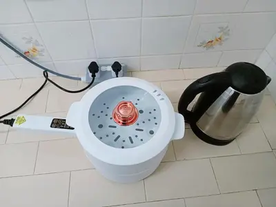 a white toilet with a red rose in it at Jo-Rumah 3 Bedroom Apartment Jelutong Georgetown Penang Free WIFI in Jelutong