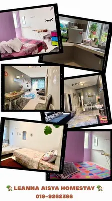 a collage of pictures of a room with a bedroom at LIYANA AAISYA HOMESTAY - 10 UNITs - JOINT VENTURE PARTNERS in Tanah Rata