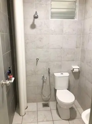 a bathroom with a toilet and a shower at ECO Apartment (Ipoh Falim) -2B2B in Ipoh