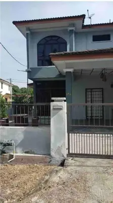 a house with a refrigerator in front of it at SUPER COMFY HOME @ KULIM CITY in Kulim