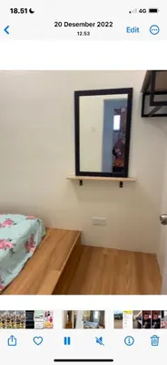 a picture of a room with a tv on the wall at Cameron Homestay klasik Adik Aisyah in Cameron Highlands