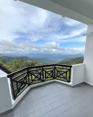 a balcony with a view of the mountains at Fraser Hill Silverpart Resort A3-6-3A Best View With Lift in Bukit Fraser