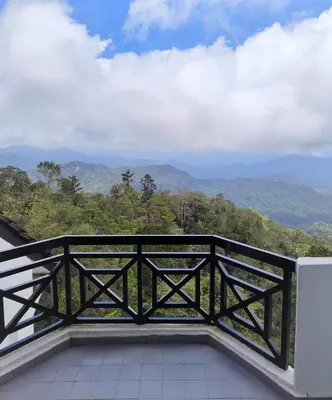 a balcony with a view of the mountains at Fraser Hill Silverpart Resort A3-6-3A Best View With Lift in Bukit Fraser