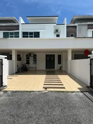 a large white house with a large patio at Ulike~home stay~Setia residen~4room in Kampong Selamat