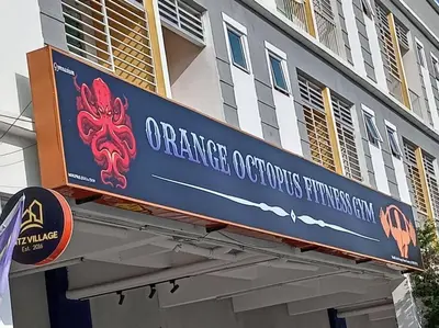 a sign on the side of a building at Studio House Kampar in Kampar