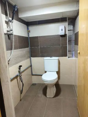a bathroom with a toilet and a shower at De Cameron Guest House in Tanah Rata