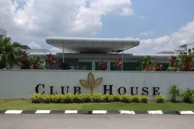 a city house sign in front of a building at Setia Residen Semi-D two half storey 5 Bedrooms unlimited wifi in Sitiawan