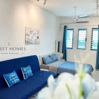 Blue Studio Suite 1-4pax B'Worth Prai@SwimmingPool