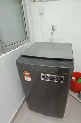 a machine sitting on the floor next to a wall at Joyful Sitiawan skygarden swimming pool in Seri Manjung